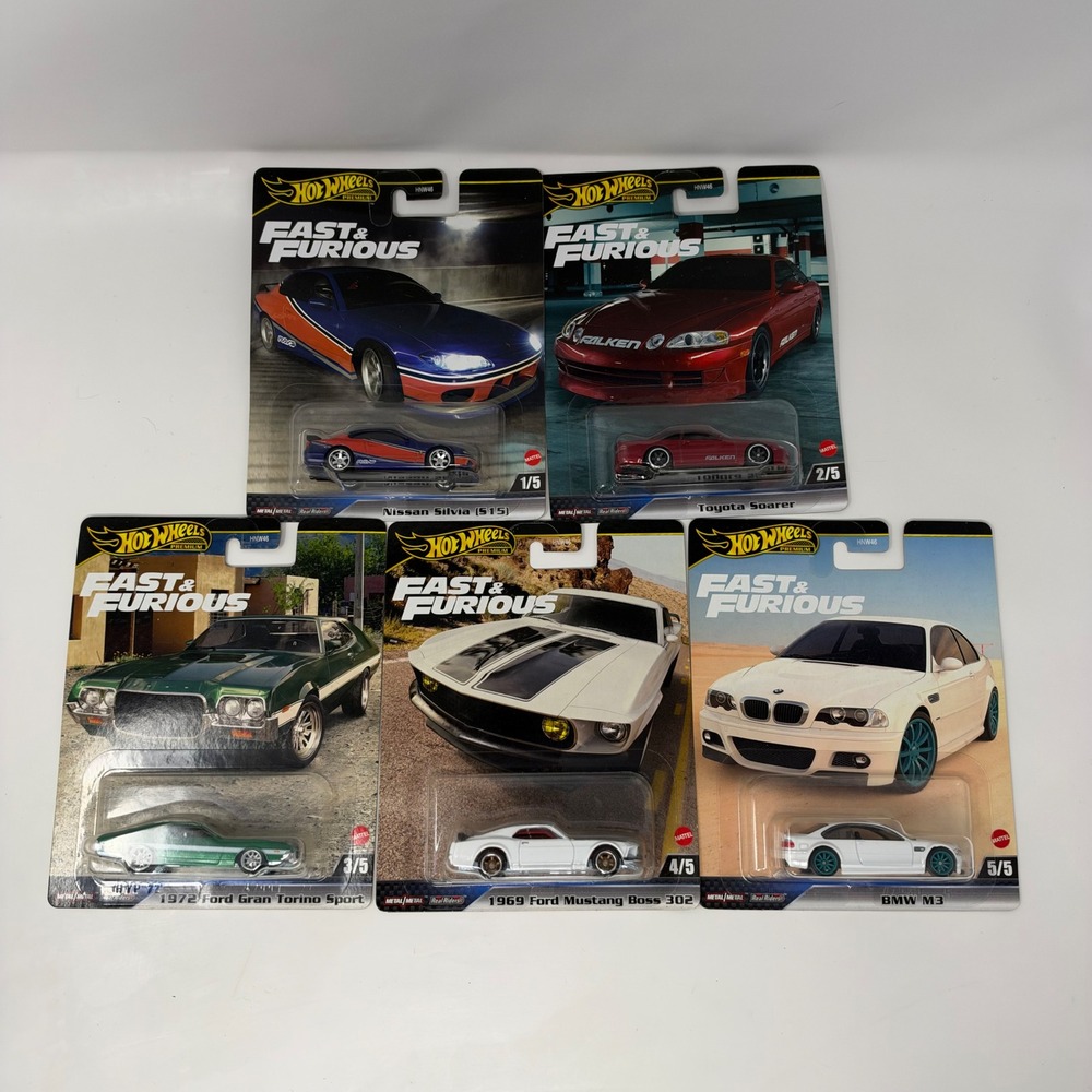 Hot Wheels Premium Fast & Furious 2024 Mix 2 Complete Set Real Riders BMW M3
